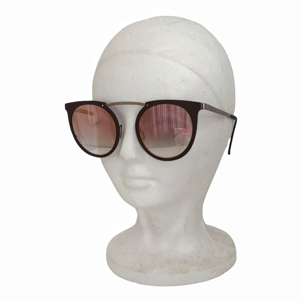 BLACKFIN Titanium Sunglasses Silverdale Italian Uni-Style Brown Rose with Case